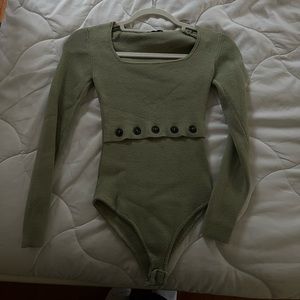 Zara green bodysuit